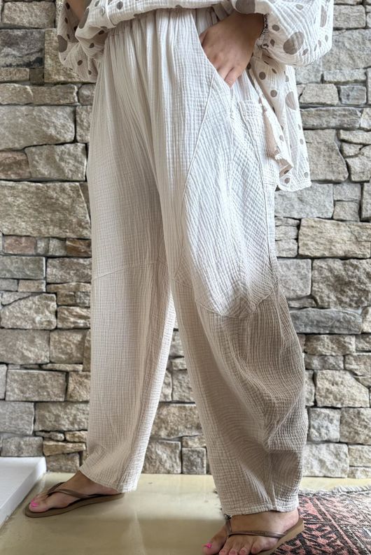 Hush Pillow Cotton Classic Barrel Pant Calico
